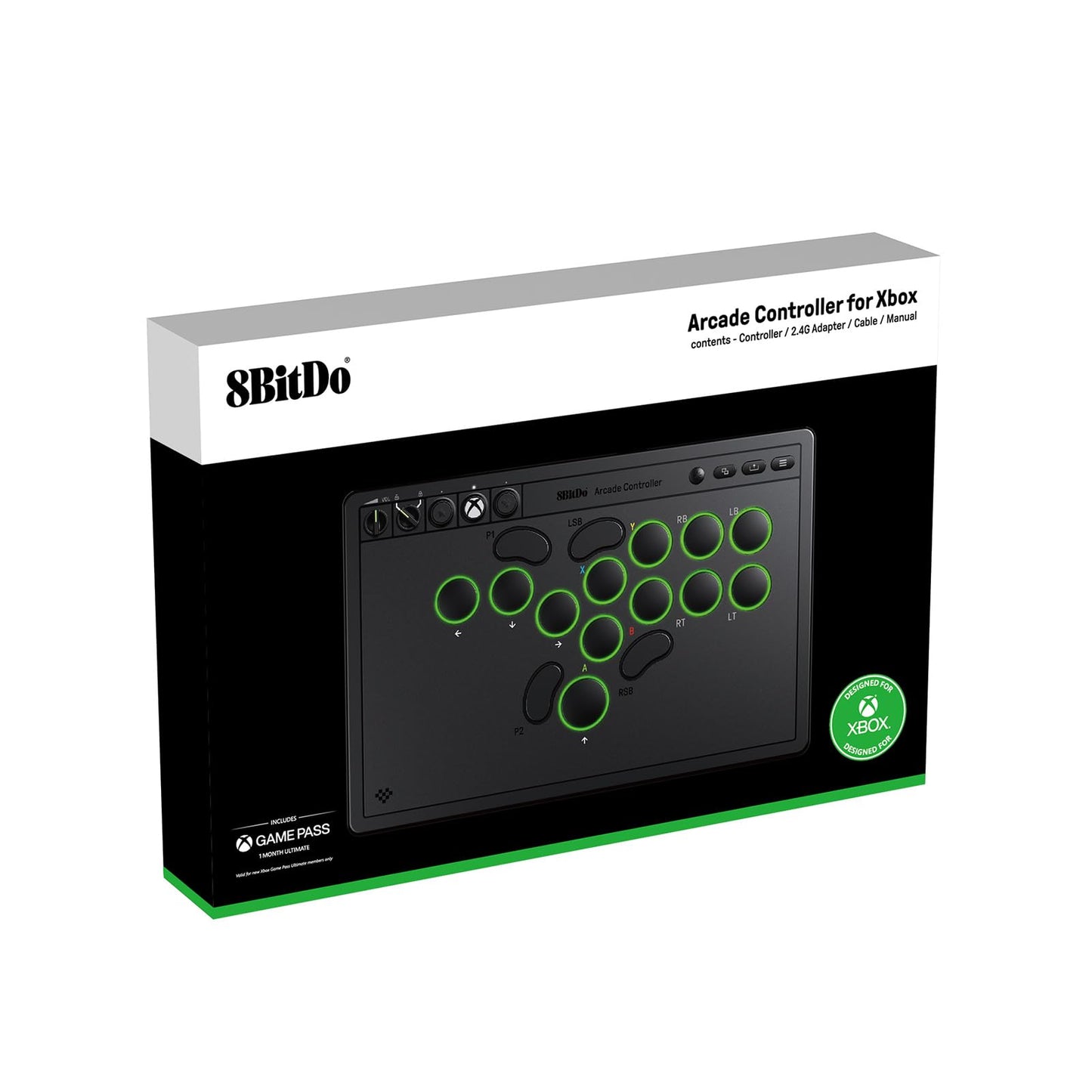 8BitDo All-Button Arcade Controller - Xbox Version(Officially Licensed)