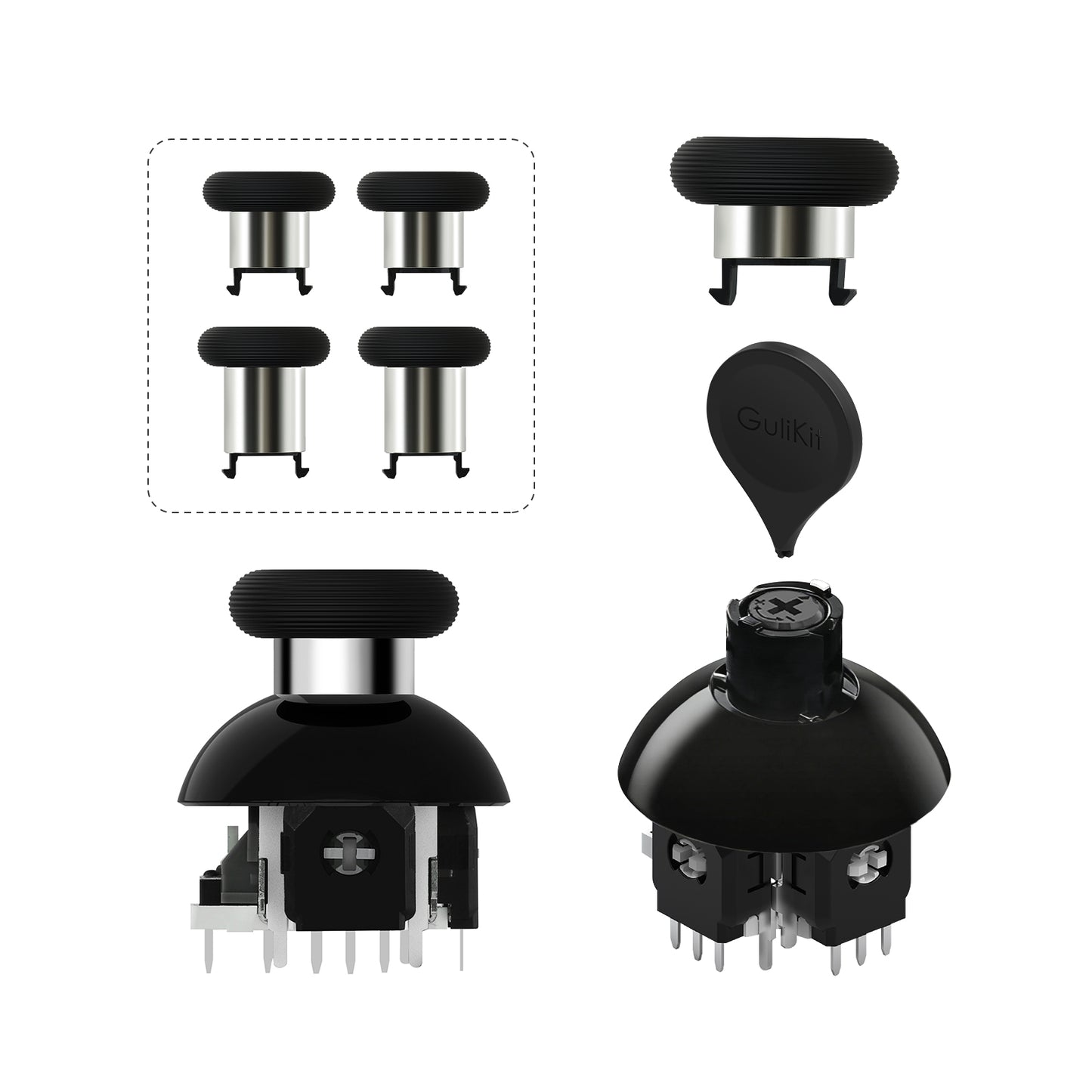 GuliKit 720° Adjustable Tension TMR Magnetic Joystick Replacement Kit (NS55)