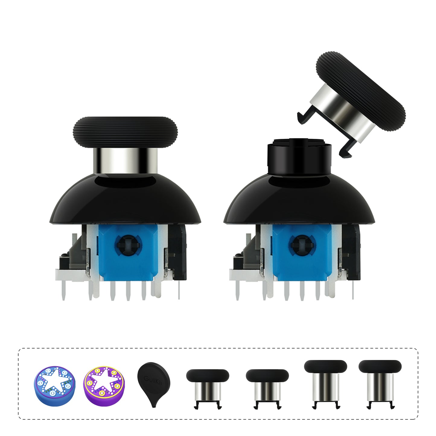 GuliKit 720° Adjustable Tension TMR Magnetic Joystick Replacement Kit (NS55)