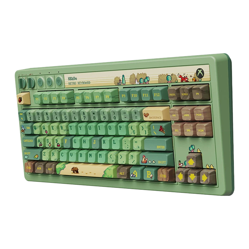 8BitDo Retro 87 Mechanical Keyboard - Forest Wonder