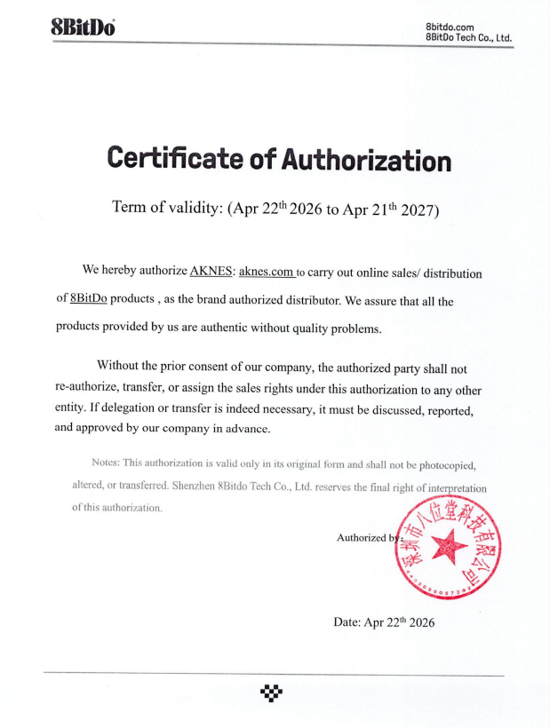 Authorization from 8BitDo