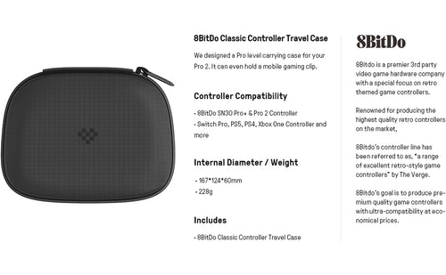 8BitDo 64 2.4G Wireless Controller Travel Bundle (88BE)