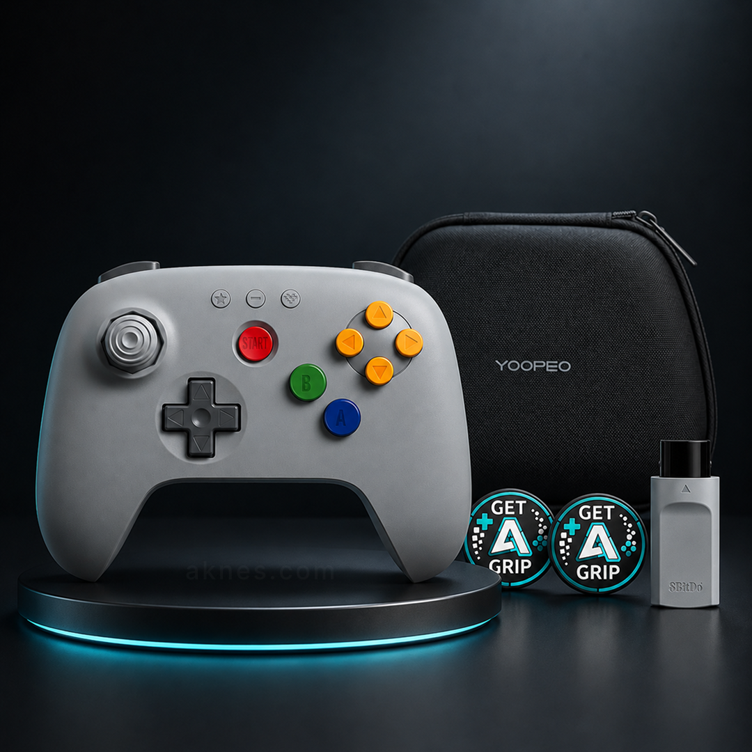 8BitDo 64 2.4G Wireless Controller Travel Bundle
