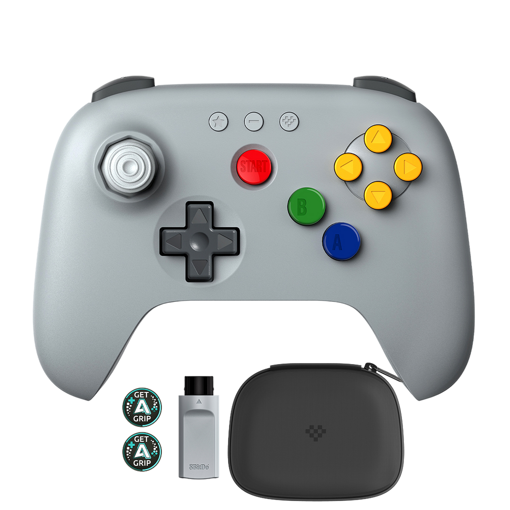 8BitDo 64 2.4G Wireless Controller Travel Bundle (88BE)