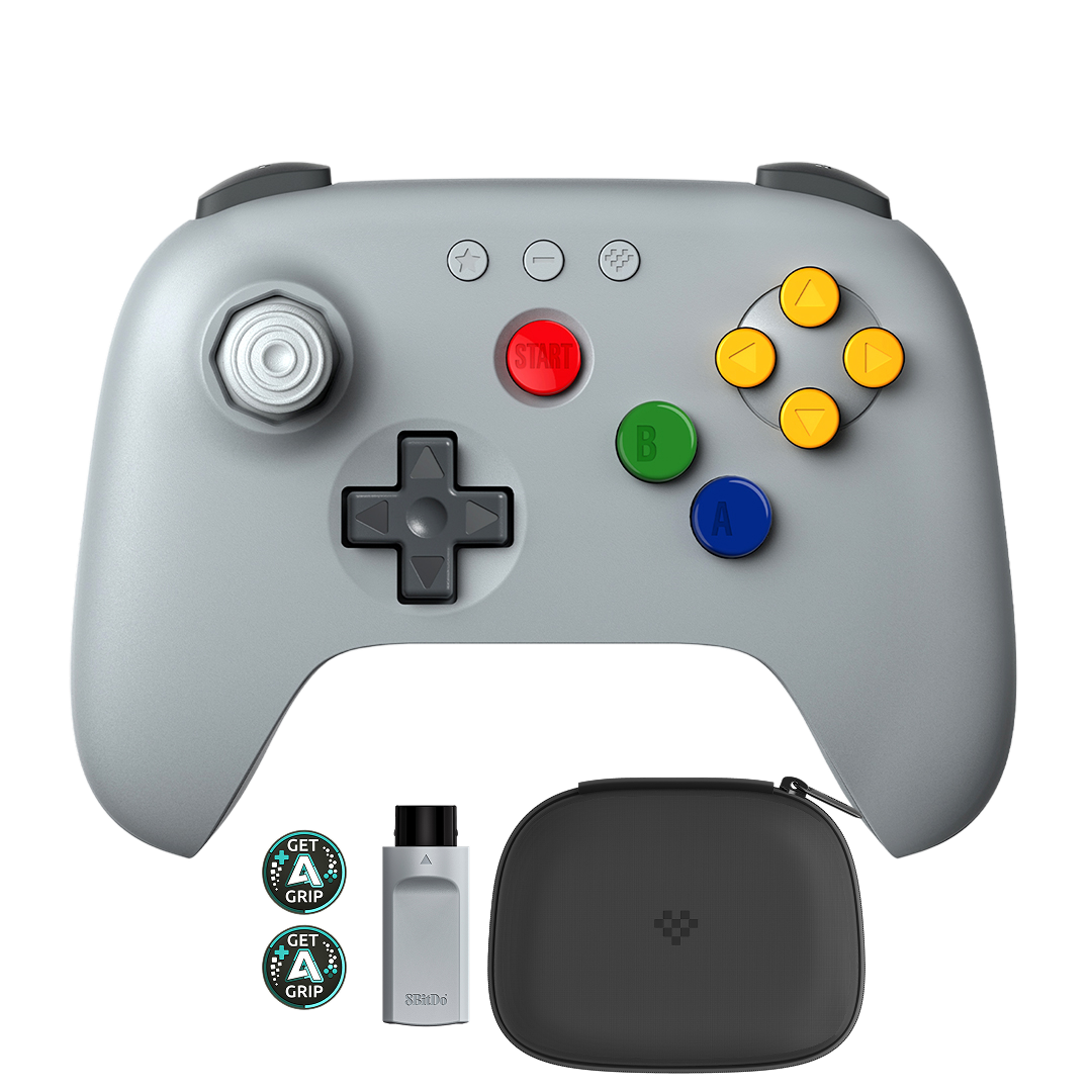 8BitDo 64 2.4G Wireless Controller Travel Bundle (88BE)