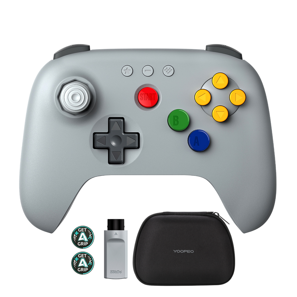 8BitDo 64 2.4G Wireless Controller Travel Bundle