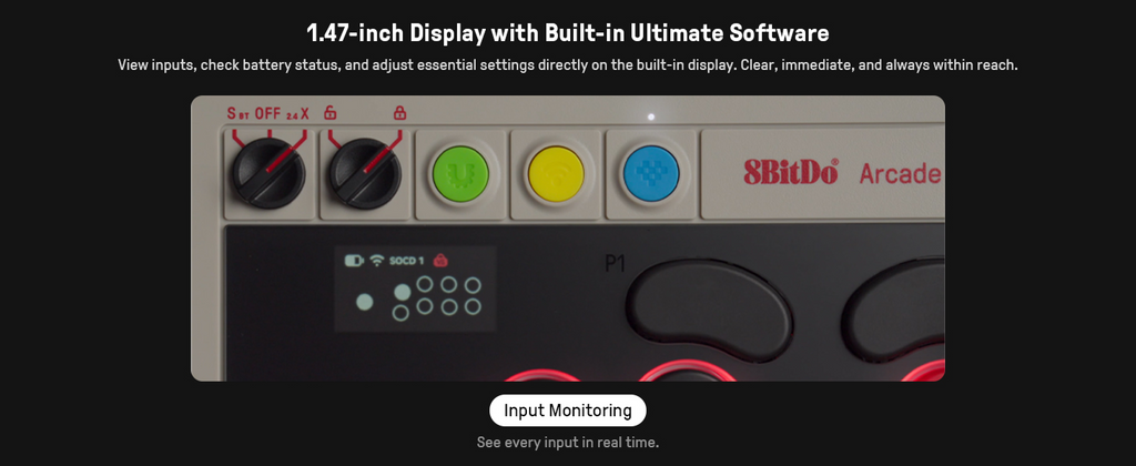 8BitDo All Button Arcade Controller Pro Detail