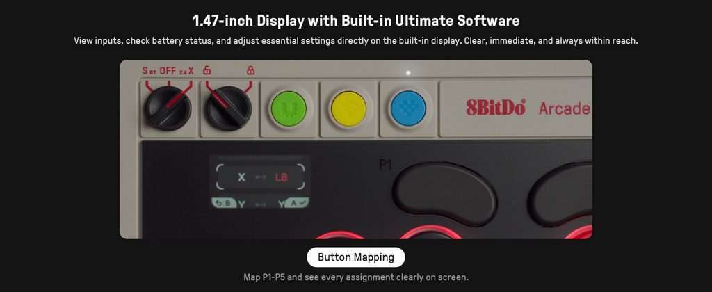 8BitDo All Button Arcade Controller Pro Detail