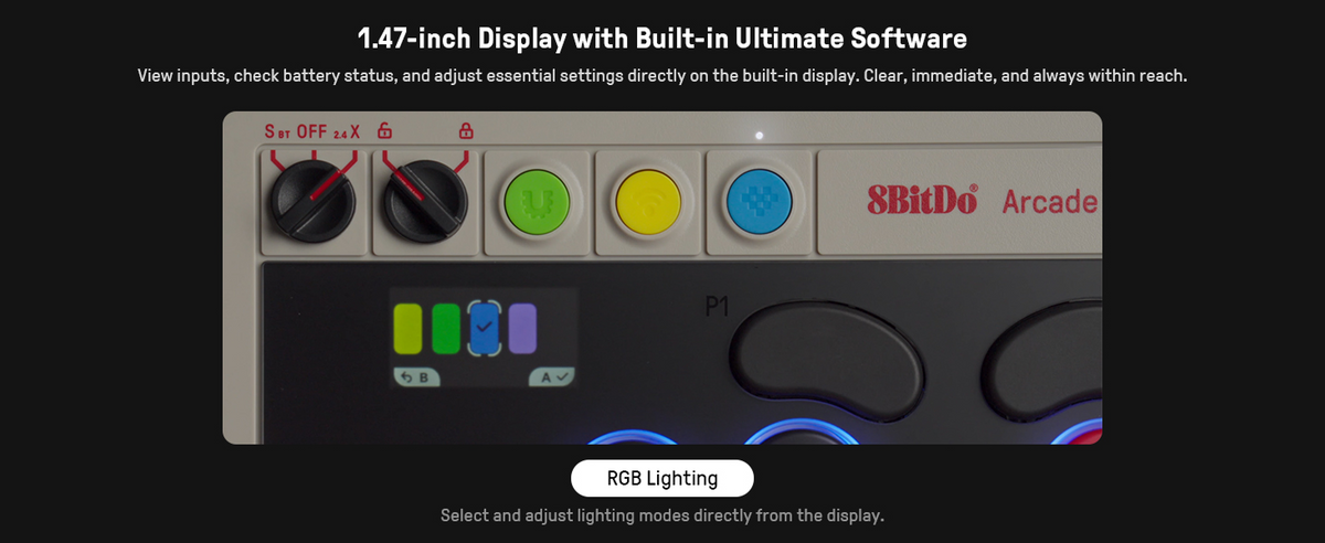 8BitDo All Button Arcade Controller Pro Detail
