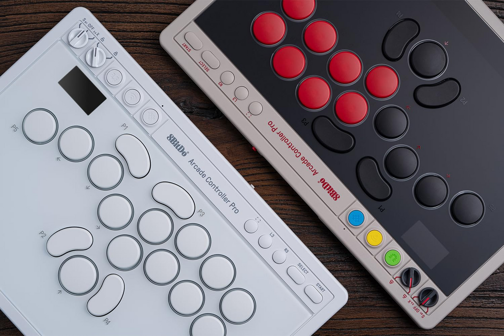 8BitDo All Button Arcade Controller Pro White Edition Detail