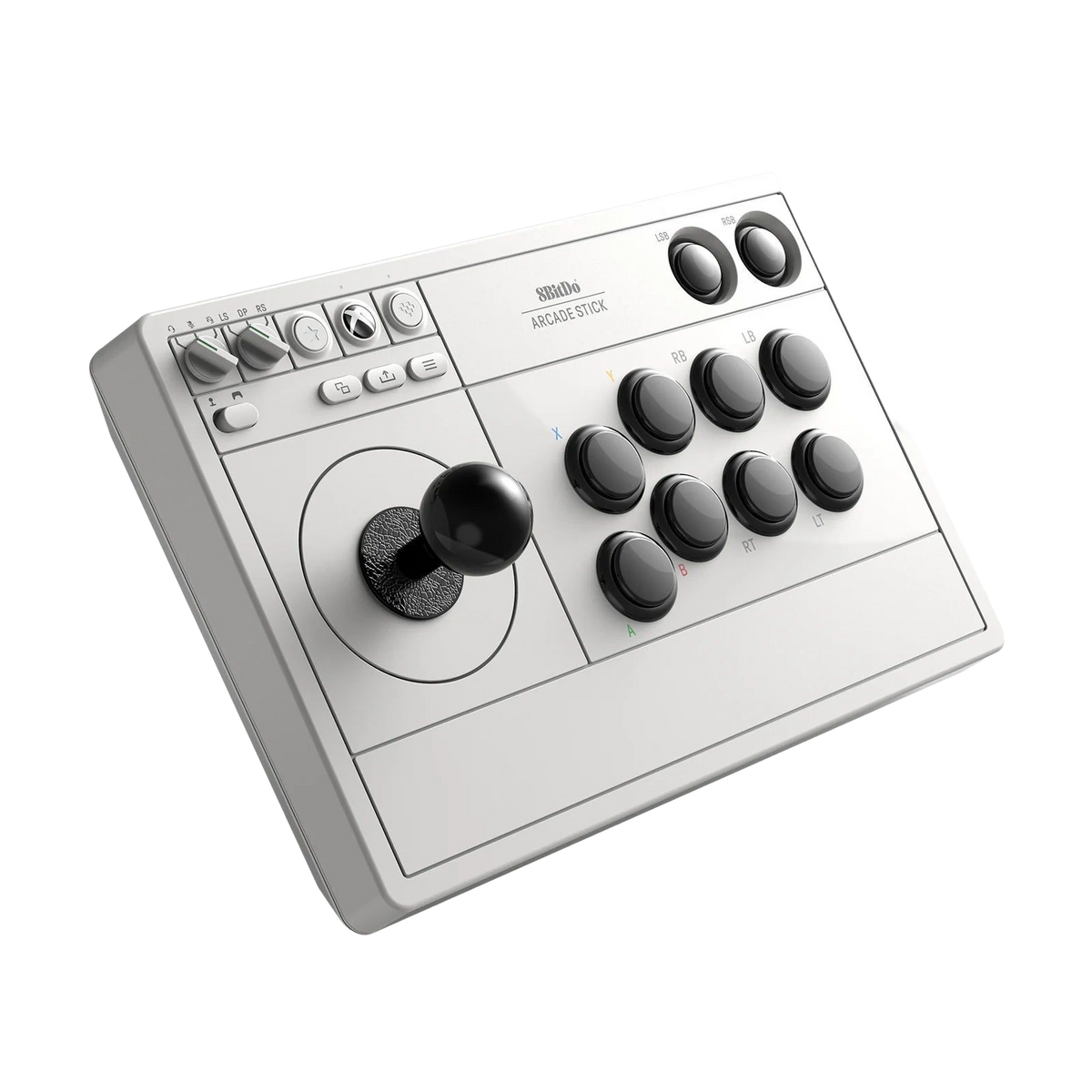 8BitDo Arcade Stick for Xbox White Left Angle Side