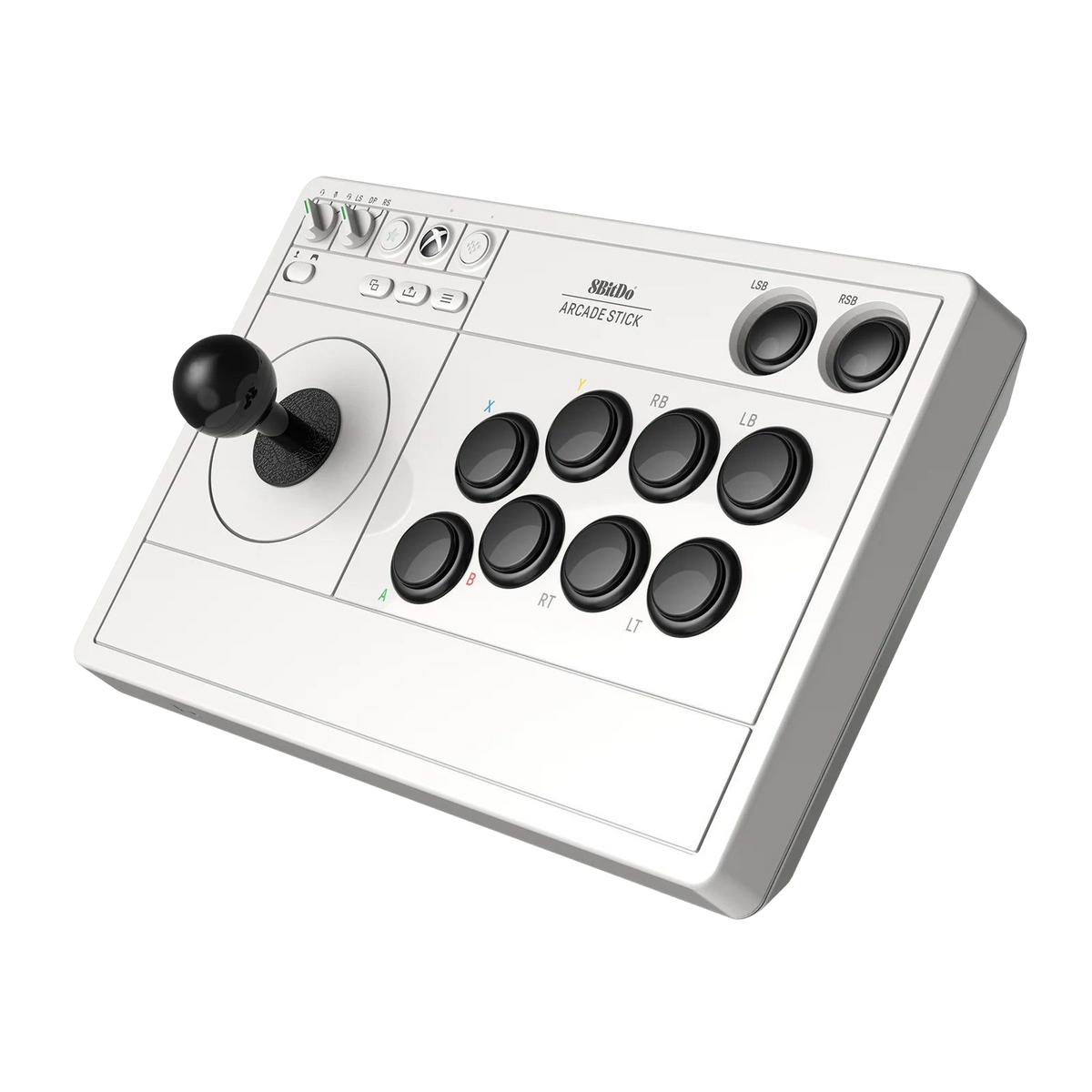 8BitDo Arcade Stick for Xbox White Right Angle Side