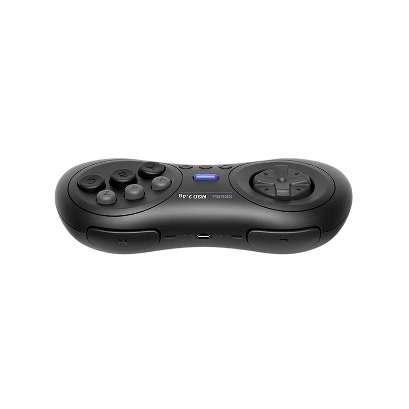 8BitDo M30 2.4G Controller for Sega Genesis Mini Black Inverted