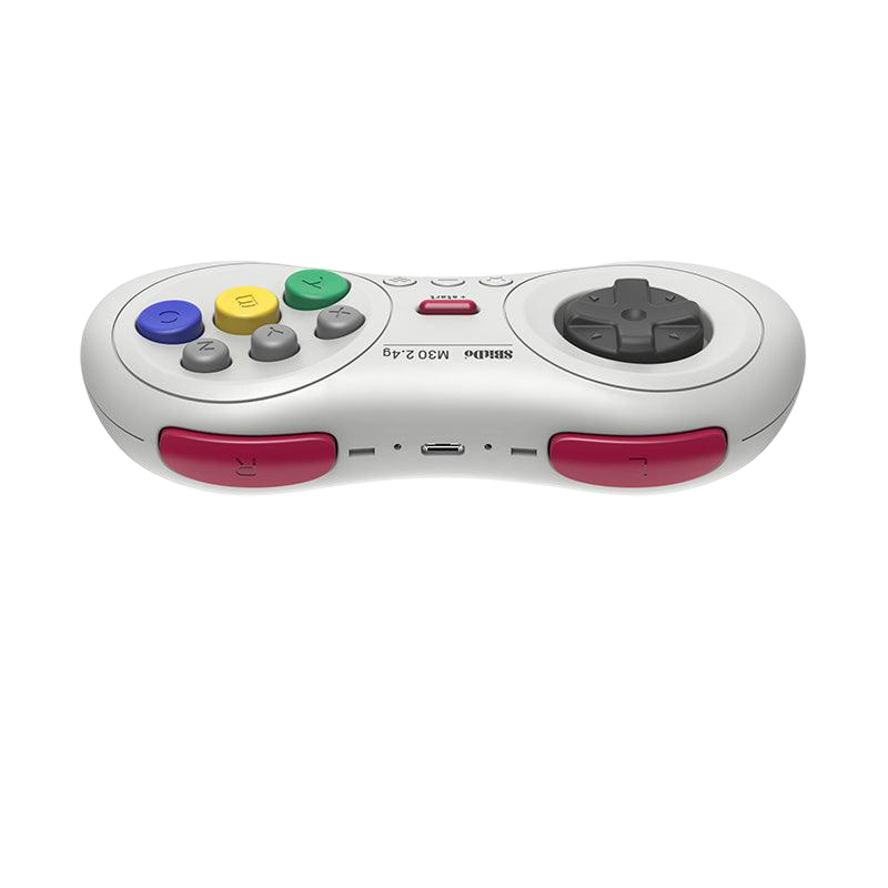 8BitDo M30 2.4G Controller for Sega Genesis Mini White Top