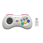 8BitDo M30 2.4G Controller with Adapter for Sega Genesis Mini White Front