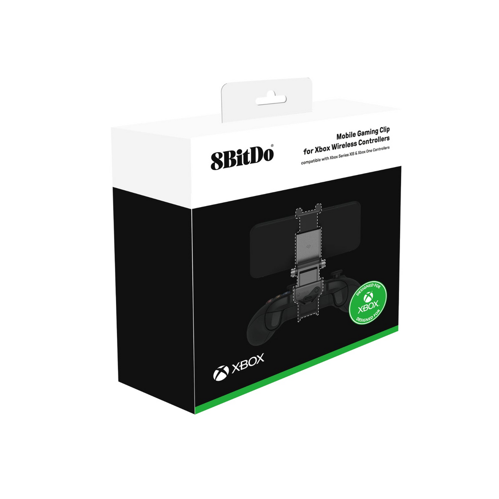 8BitDo Mobile Gaming Clip for Xbox Wireless Controller Package Front