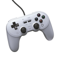 8BitDo Pro2 Wired Controller Gray Front