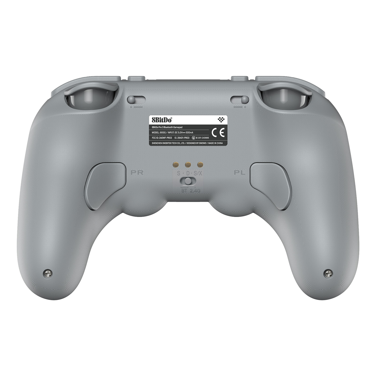 8BitDo Pro3 Blutooth Gray Controller Back