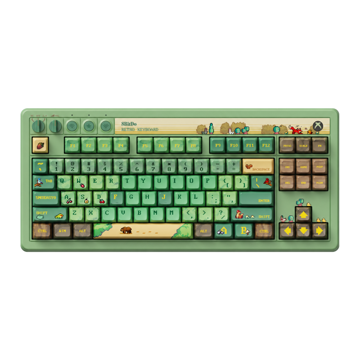 8BitDo Retro 87 Mechanical Keyboard - Forest Wonder