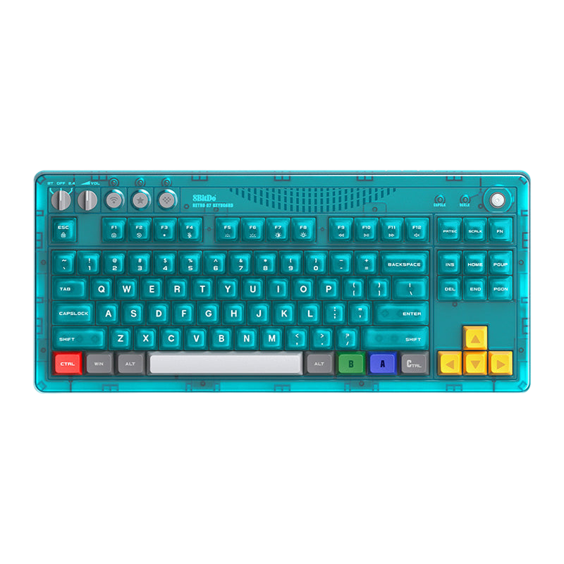 Optimo Blue Keyboard 8BitDo Retro 87 Mechanical Keyboard (Clear Blue-Shipping in mid-August ...