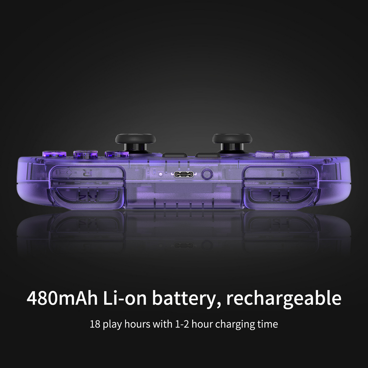 8BitDo Sn30 Pro Bluetooth Gamepad Crystal Purple Top