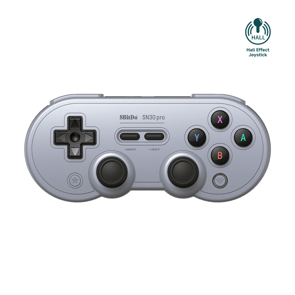 8BitDo Sn30 Pro Bluetooth Gamepad Gray Front