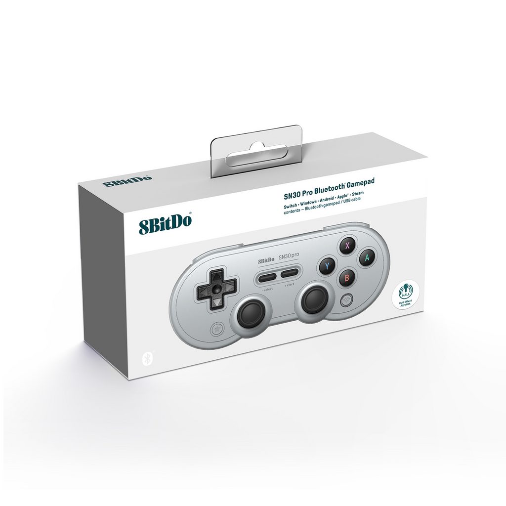8BitDo Sn30 Pro Bluetooth Gamepad Gray Pack