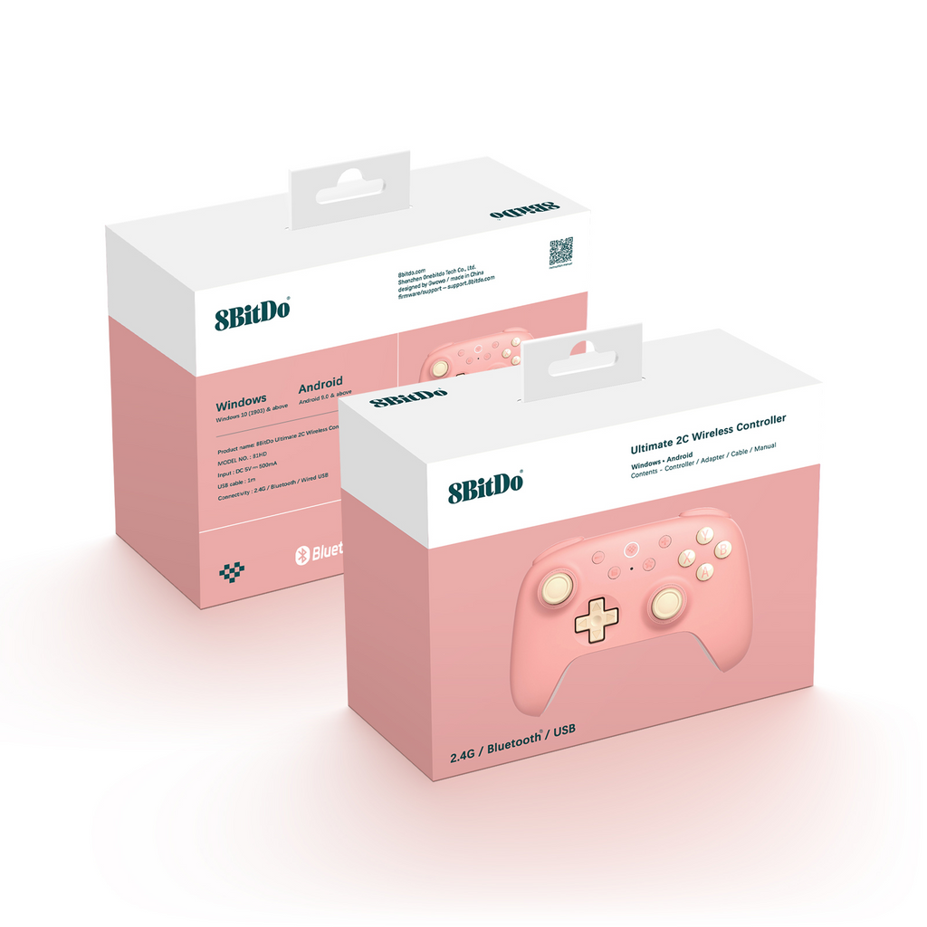 8BitDo Ultimate 2C Wireless Controller Peach Pack