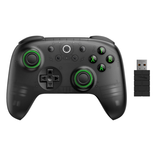 8BitDo Ultimate 2C Wireless Controller Transparent Black Front