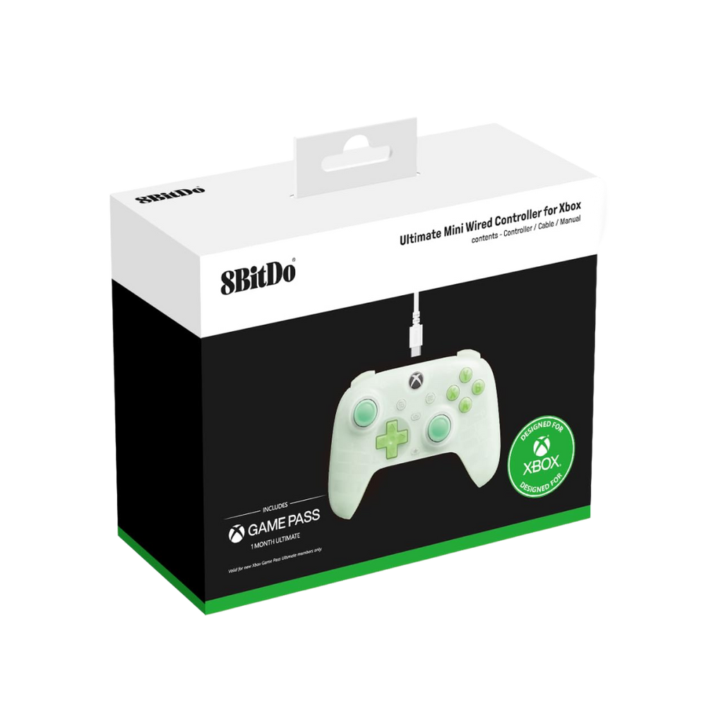 8BitDo Ultimate Mini Wired Controller for Xbox Translucent Green Pack