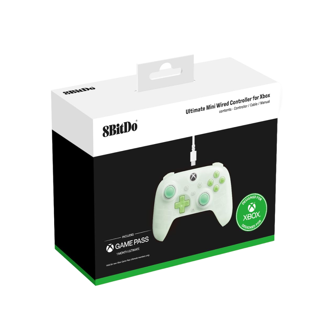 8BitDo Ultimate Mini Wired Controller for Xbox Translucent Green Pack
