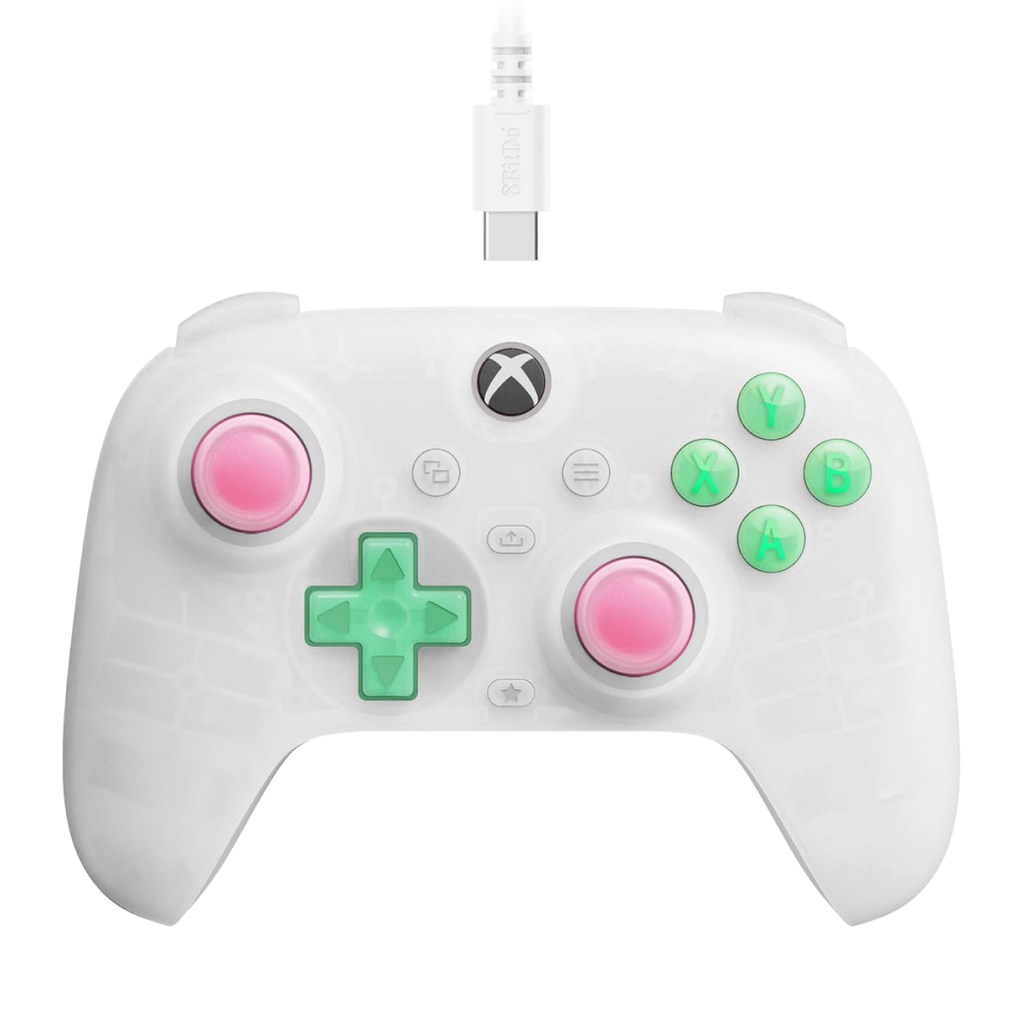 8BitDo Ultimate Mini Wired Controller for Xbox Translucent White Front