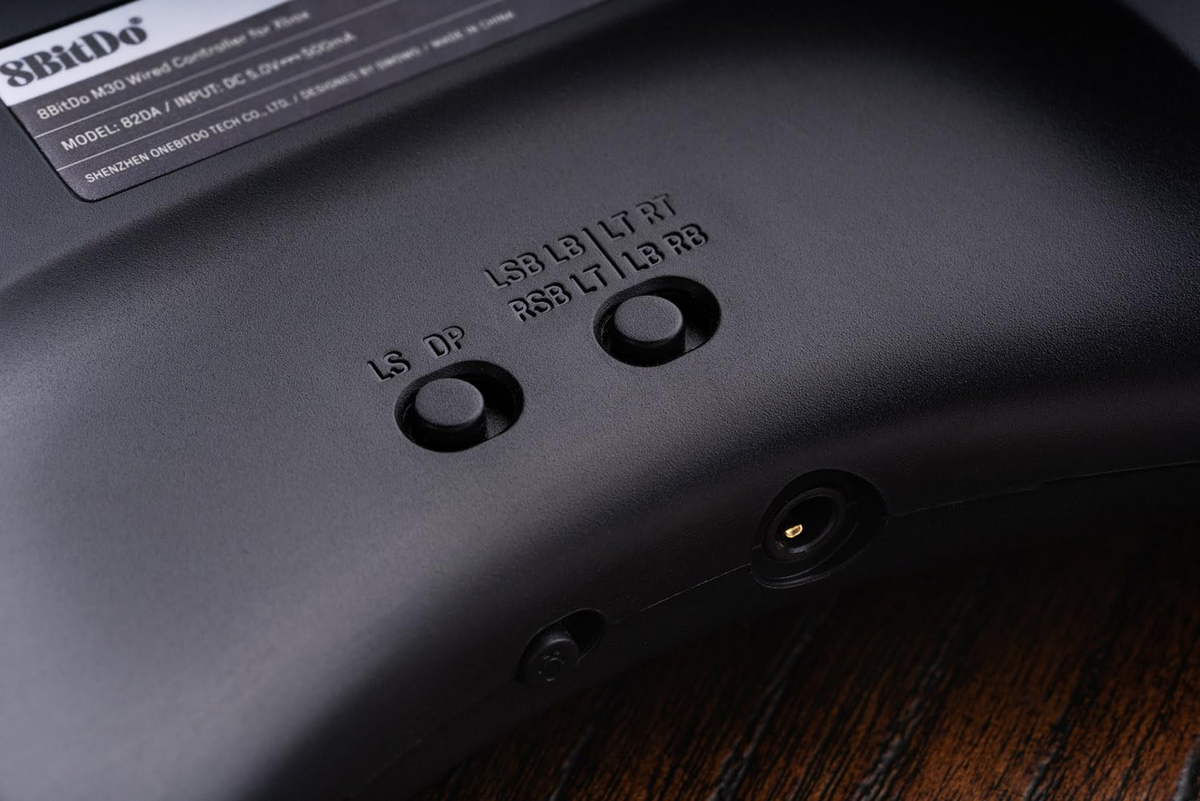 8BitDo Wired Controller Back Button Detail for Xbox