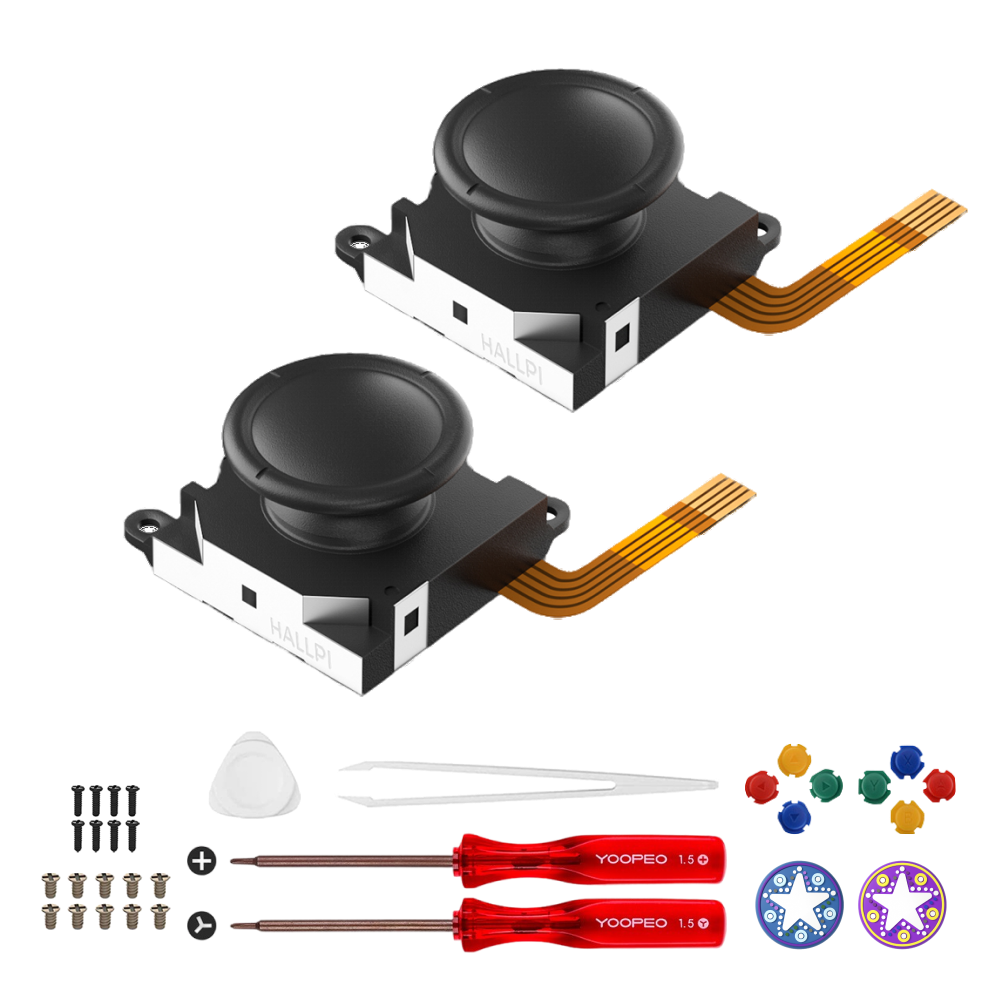 AKNES TMR joystick for Switch LCD, Switch OLED/Lite JoyCon with Tools - 1 Pair (AK201)