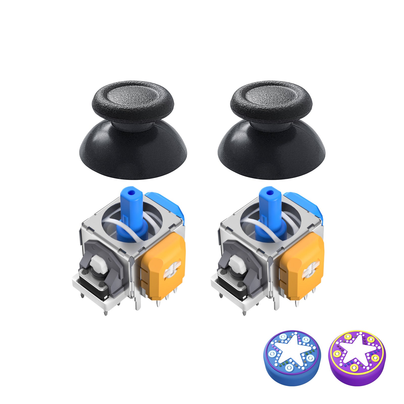 AKNES HallPi V6 TMR Joystick Replacement for DS5/DS4/Switch Pro/Xbox Series - 1 Pair (AK202-AK205)