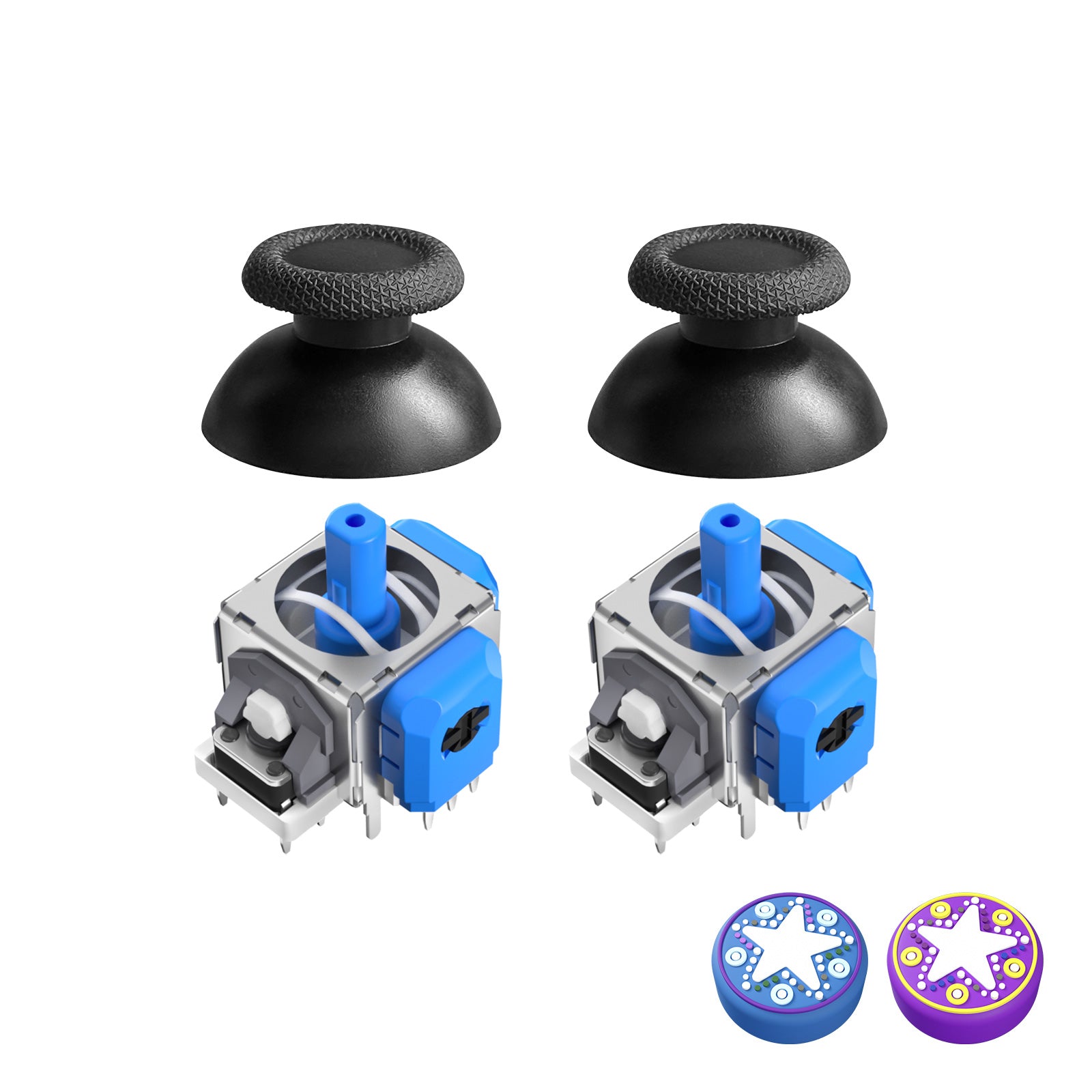 AKNES HallPi V6 TMR Joystick Replacement for DS5/DS4/Switch Pro/Xbox Series - 1 Pair (AK202-AK205)