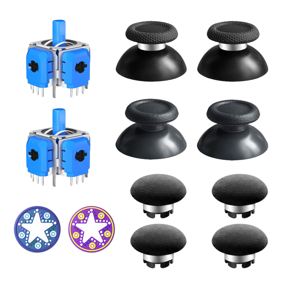 AKNES HallPi V6 TMR Joysticks with Cap Set for PS5/PS5 Edge/ PS4 - 2 S