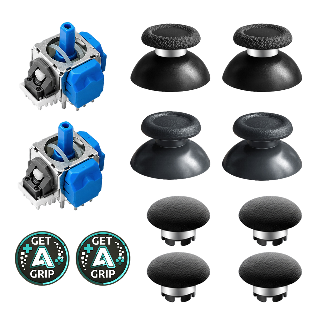 AKNES HallPi V6 TMR Joysticks with Cap Set for PS5/PS5 Edge/ PS4  - 2 Sticks + 8 Caps (AK205Pro)