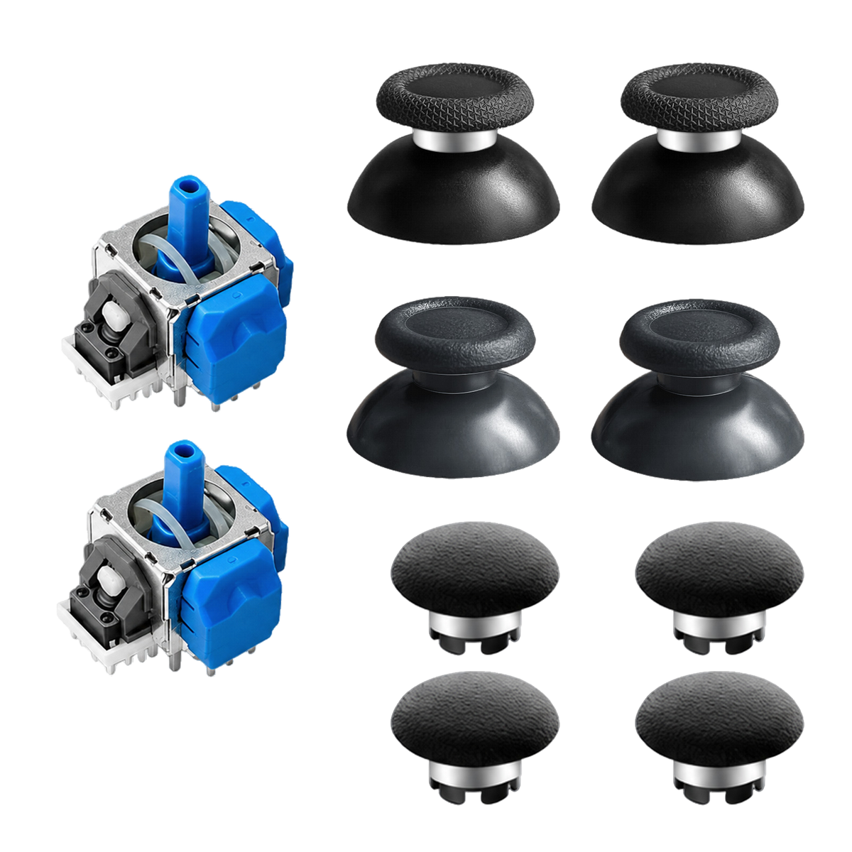 AKNES HallPi V6 TMR Joysticks with Cap Set for PS5/PS5 Edge/ PS4  - 2 Sticks + 8 Caps (AK205Pro)