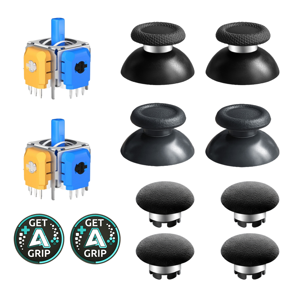 AKNES HallPi V6 TMR Joysticks with Cap Set for PS5/PS5 Edge/ PS4  - 2 Sticks + 8 Caps (AK205Pro)