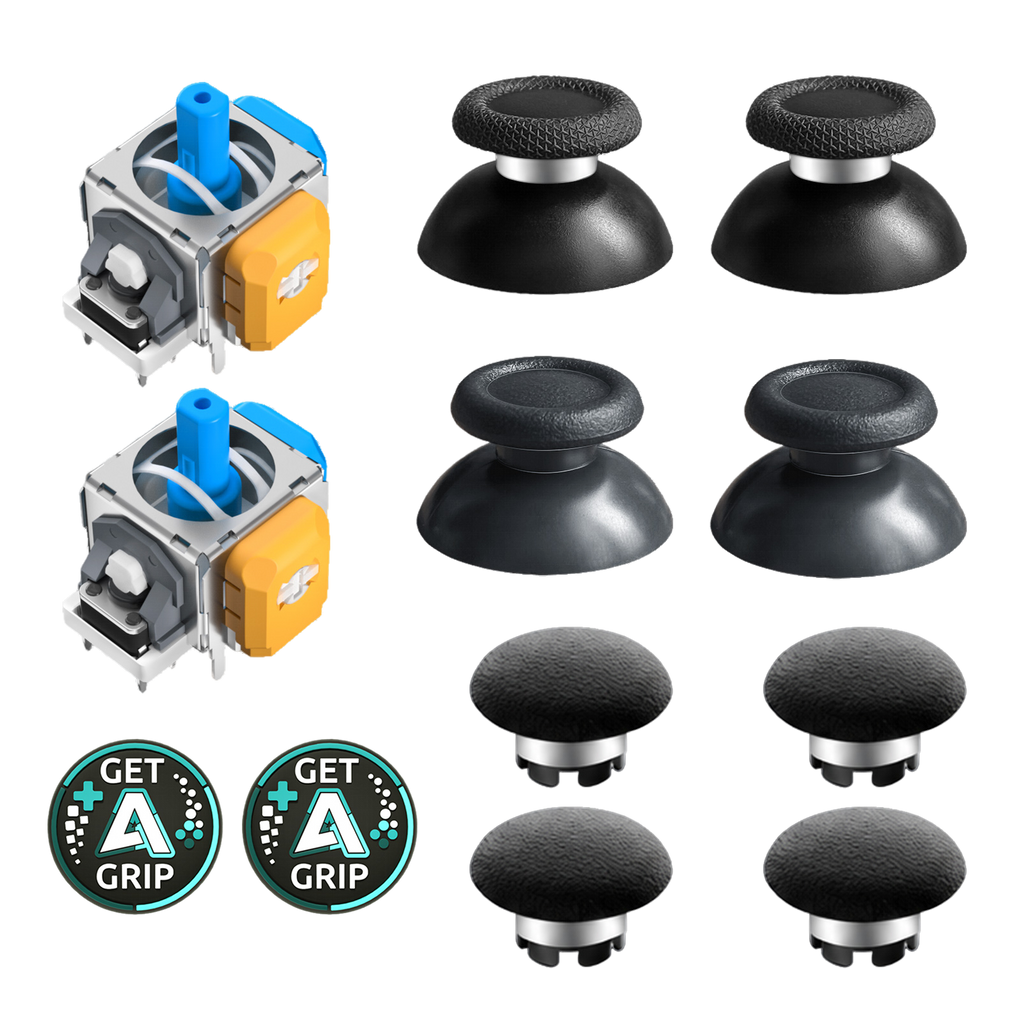 AKNES HallPi V6 TMR Joysticks with Cap Set for PS5/PS5 Edge/ PS4  - 2 Sticks + 8 Caps (AK205Pro)