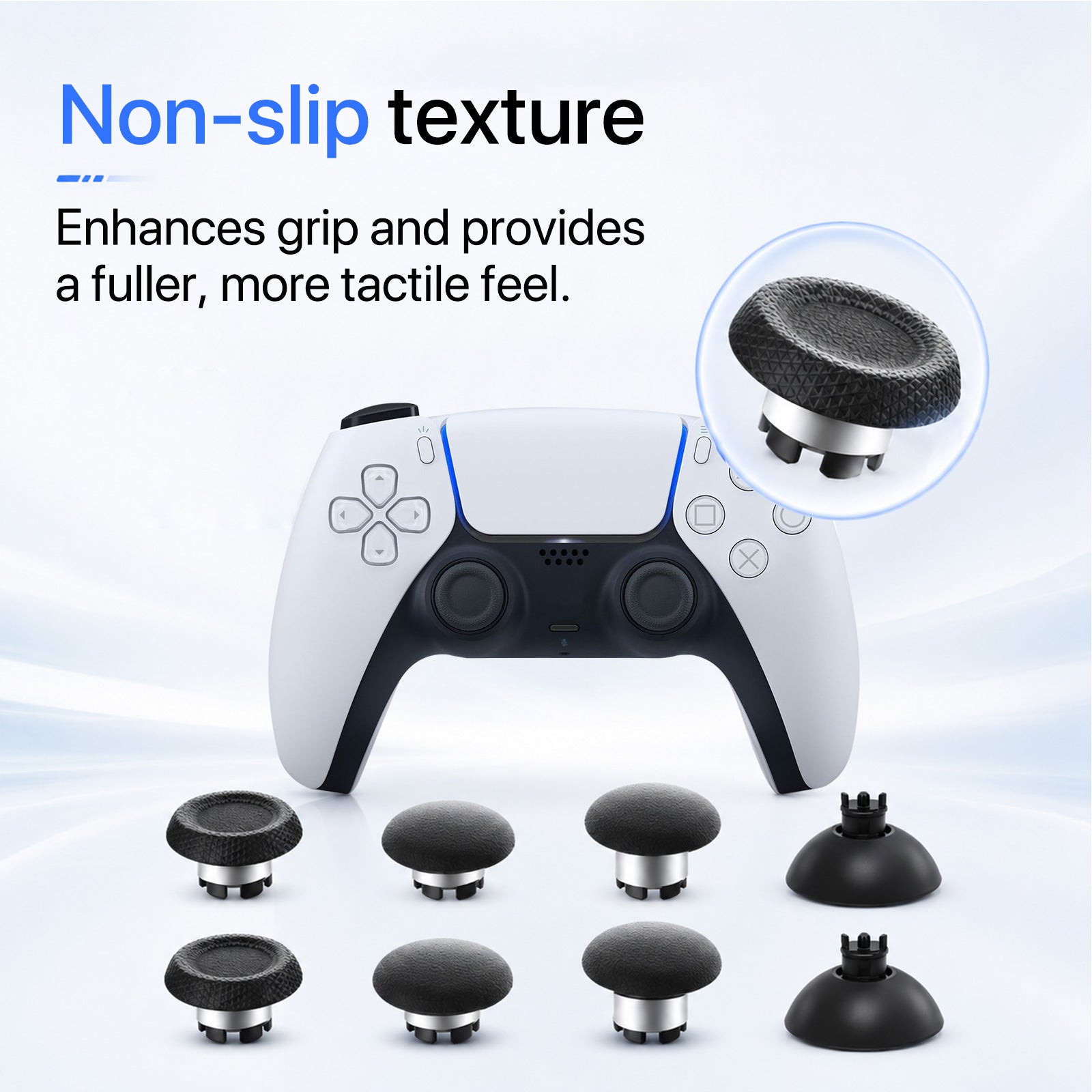 AKNES HallPi V6 TMR Joysticks with Cap Set for PS5/PS5 Edge/ PS4  - 2 Sticks + 8 Caps (AK205Pro)