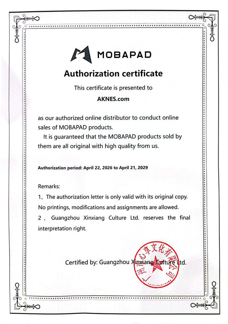 Authorization from MOBAPAD