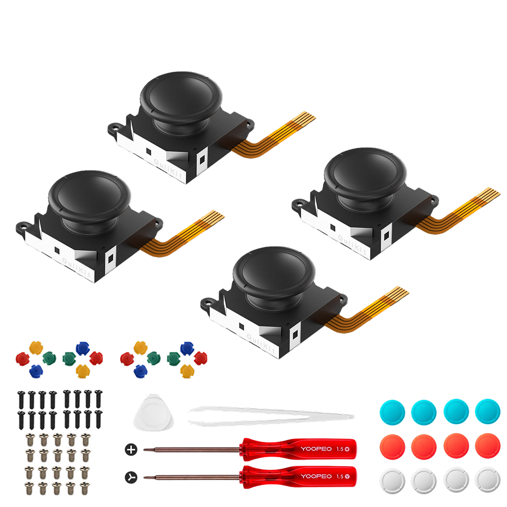GuliKit TMR Joystick for Switch LCD, Switch OLED/Lite JoyCon with Tools (NS40T) - 1 Pair
