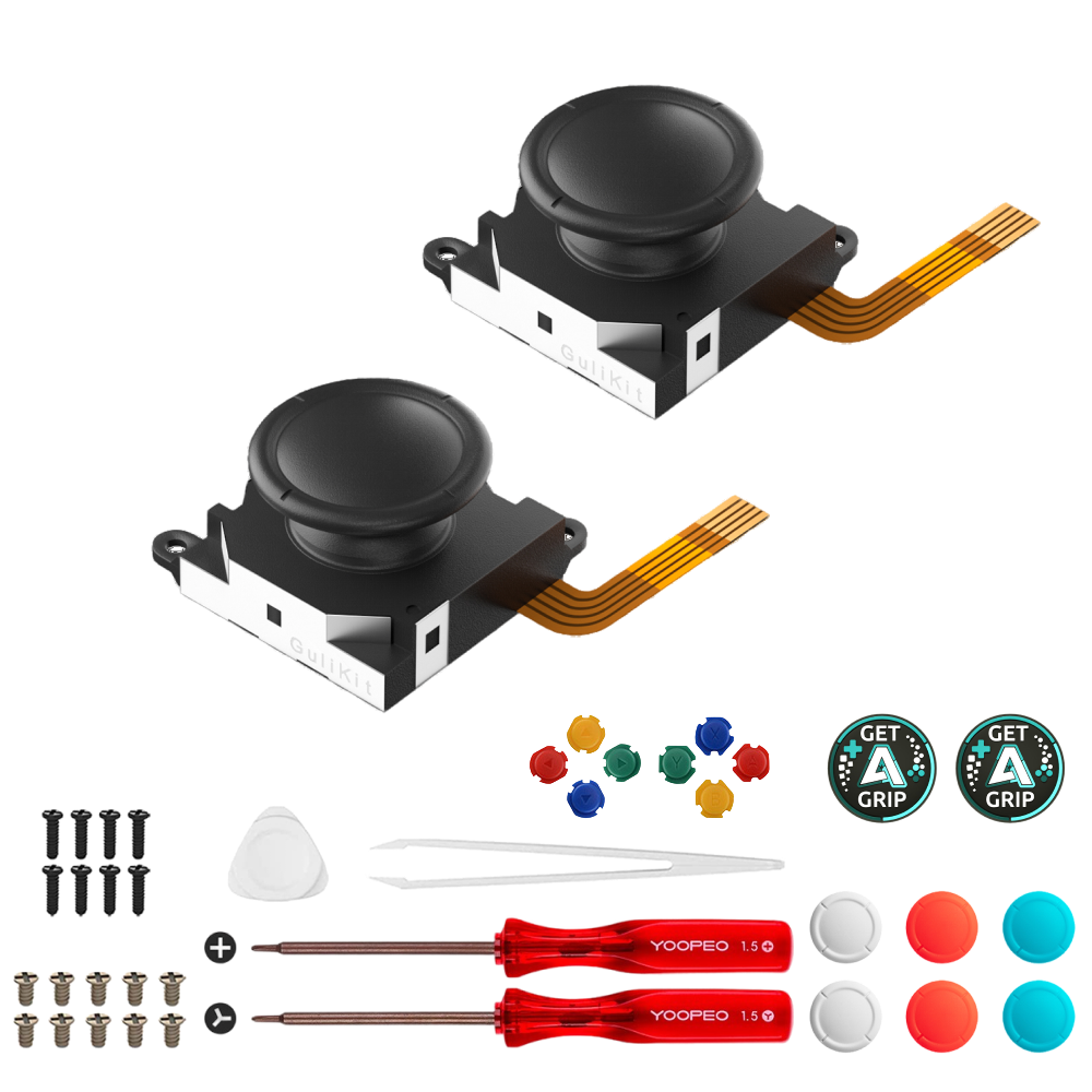 GuliKit TMR Joystick for Switch LCD, Switch OLED/Lite JoyCon with Tools (NS40T) - 1 Pair