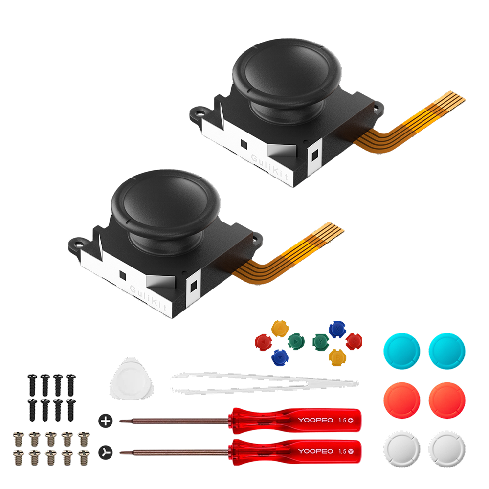 GuliKit TMR Joystick for Switch LCD, Switch OLED/Lite JoyCon with Tools (NS40T) - 1 Pair