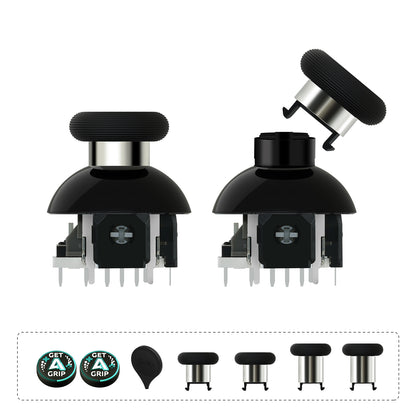 GuliKit 720° Adjustable Tension TMR Magnetic Joystick Replacement Kit with 3 Pairs Thumbstick Caps - 1 Pair(NS55)