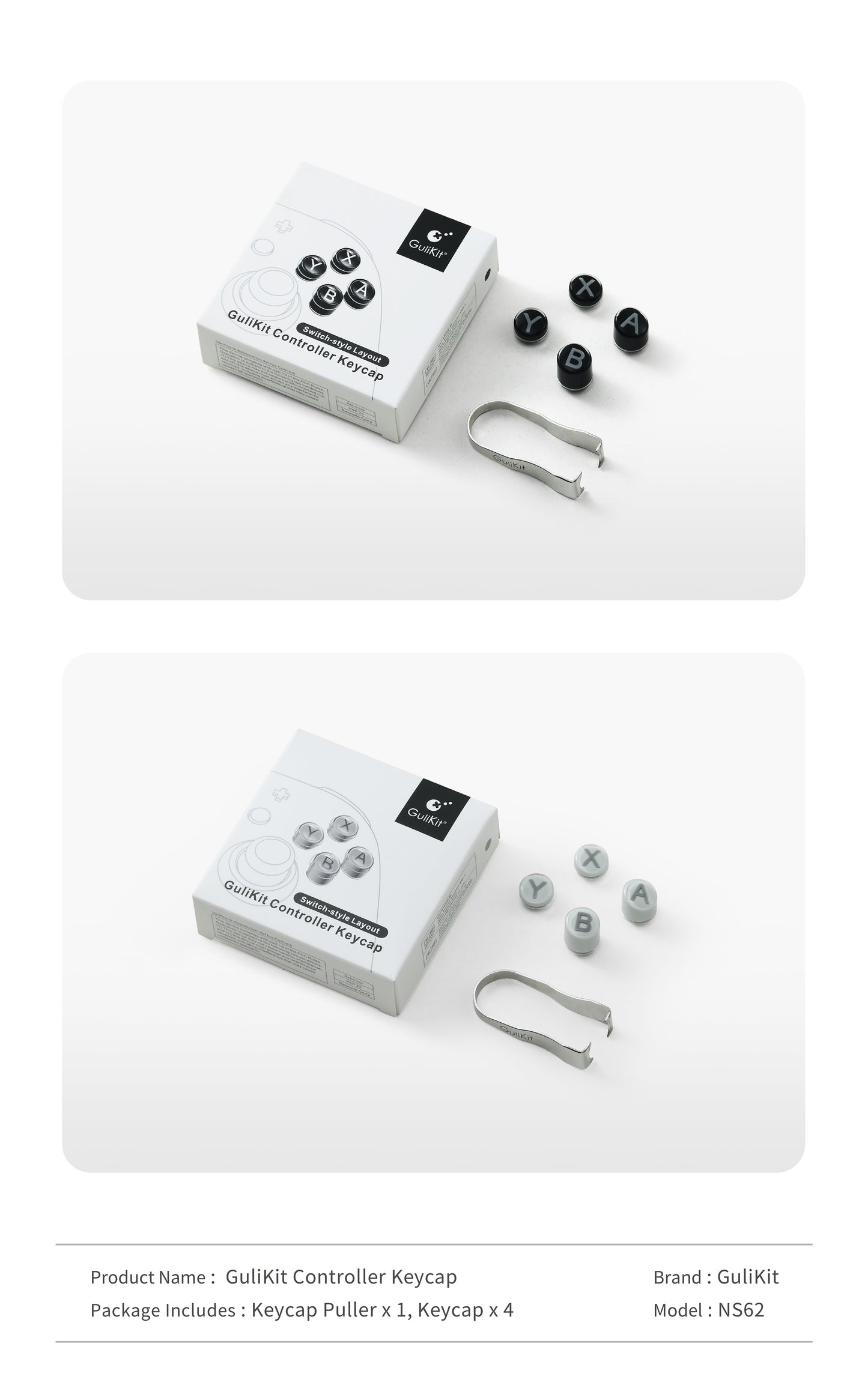 GuliKit ABXY buttons for TT Series/ES Series/KK Series controllers - Switch layout (NS62)
