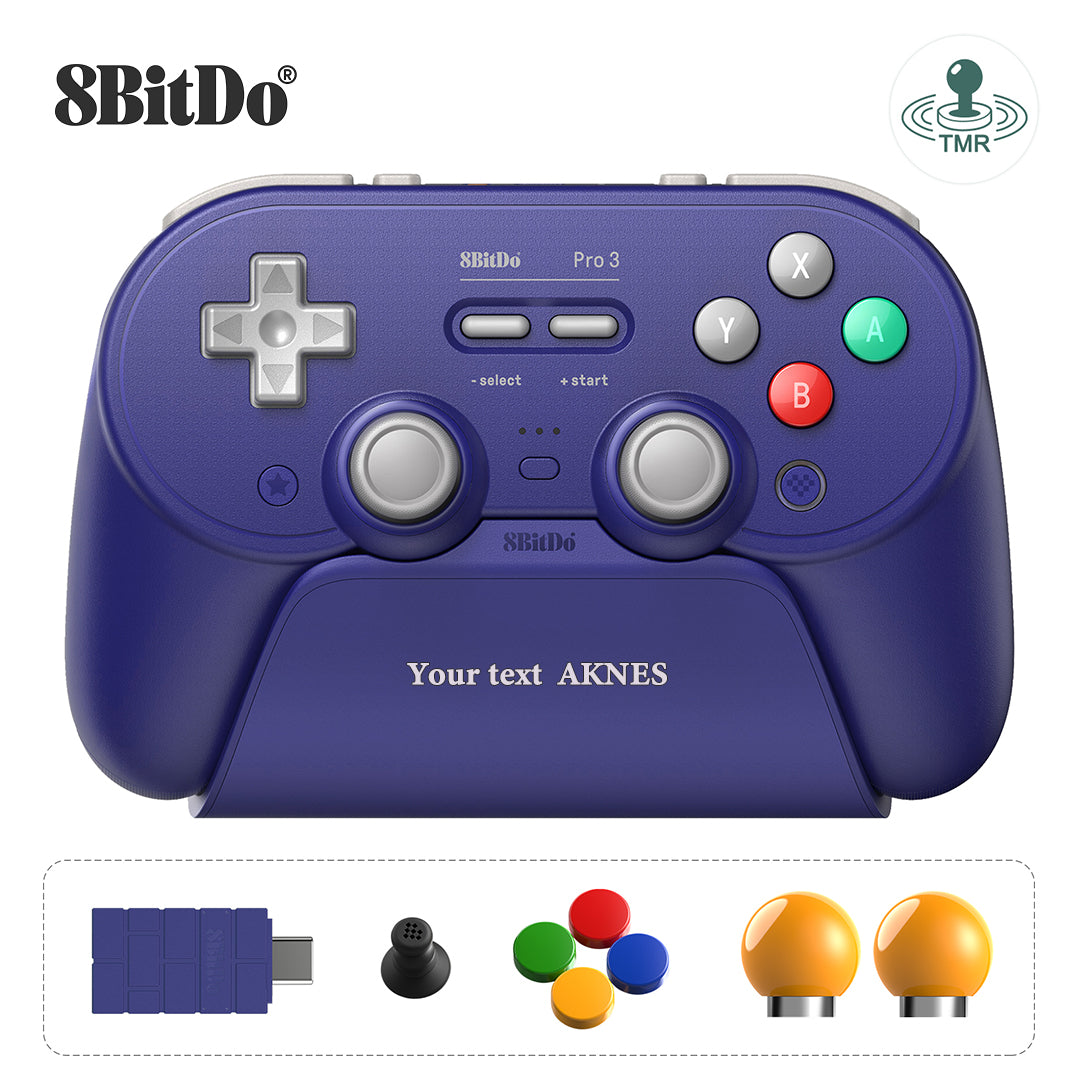 8BitDo Pro 3 Bluetooth Gamepad (80GQ) with Custom Laser Engraving