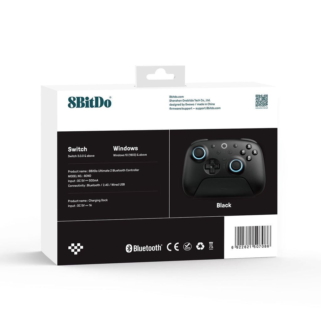8BitDo Ultimate 2 Bluetooth & 2.4G  Controller (80ND)